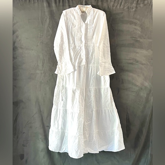 Dressed in White Cotton White Dress size M - Picture 1 of 5